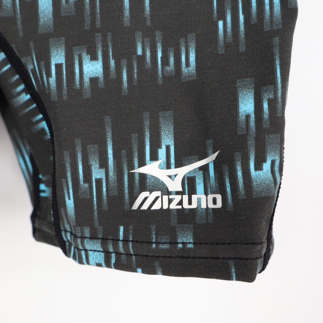 Mizuno Nighthawk Sliding Shorts Womens Small Black Teal Digital Print
