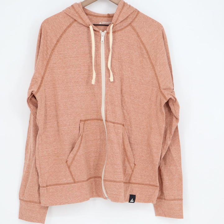 American Giant Heather Peach Full Zip Hoodie Sweatshirt Made in USA XL