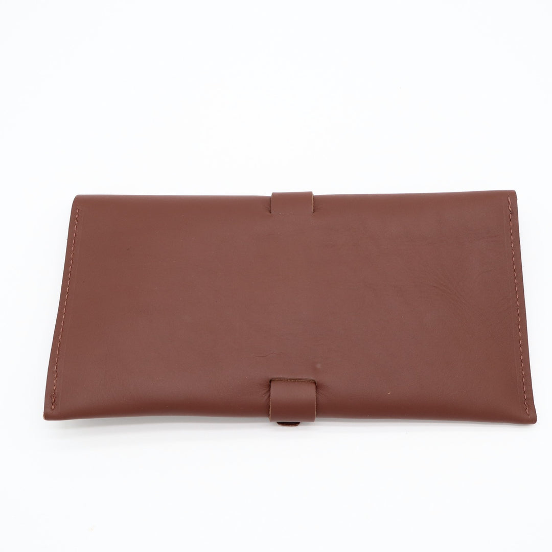 Urban Southern 5th Avenue Womens Clutch Wallet Chestnut Brown Full Grain Leather