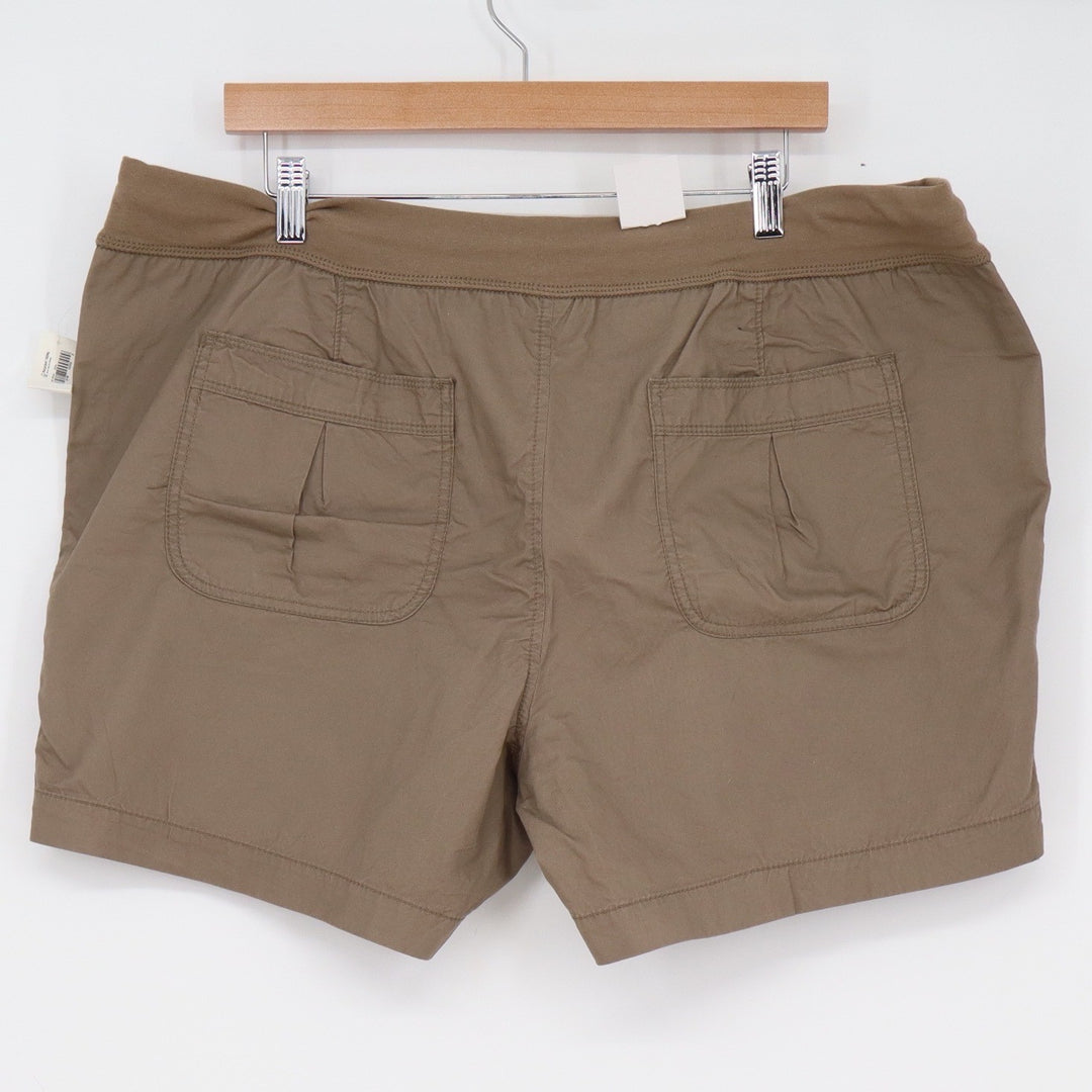 Old Navy Women's XL Brown Utility Cargo Shorts Drawstring Elastic Waist