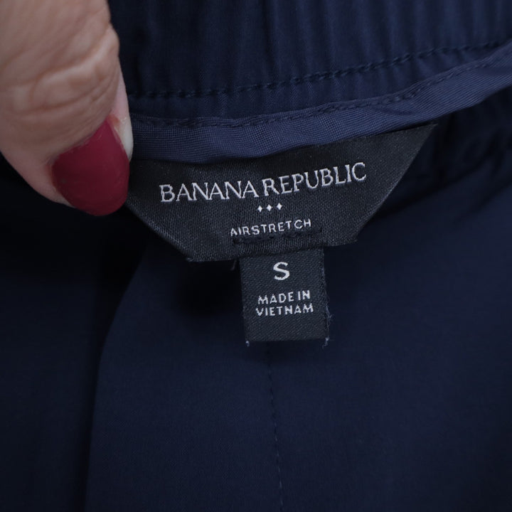 Banana Republic Pants Mens S Airstretch Navy Blue Tapered Elastic Waist