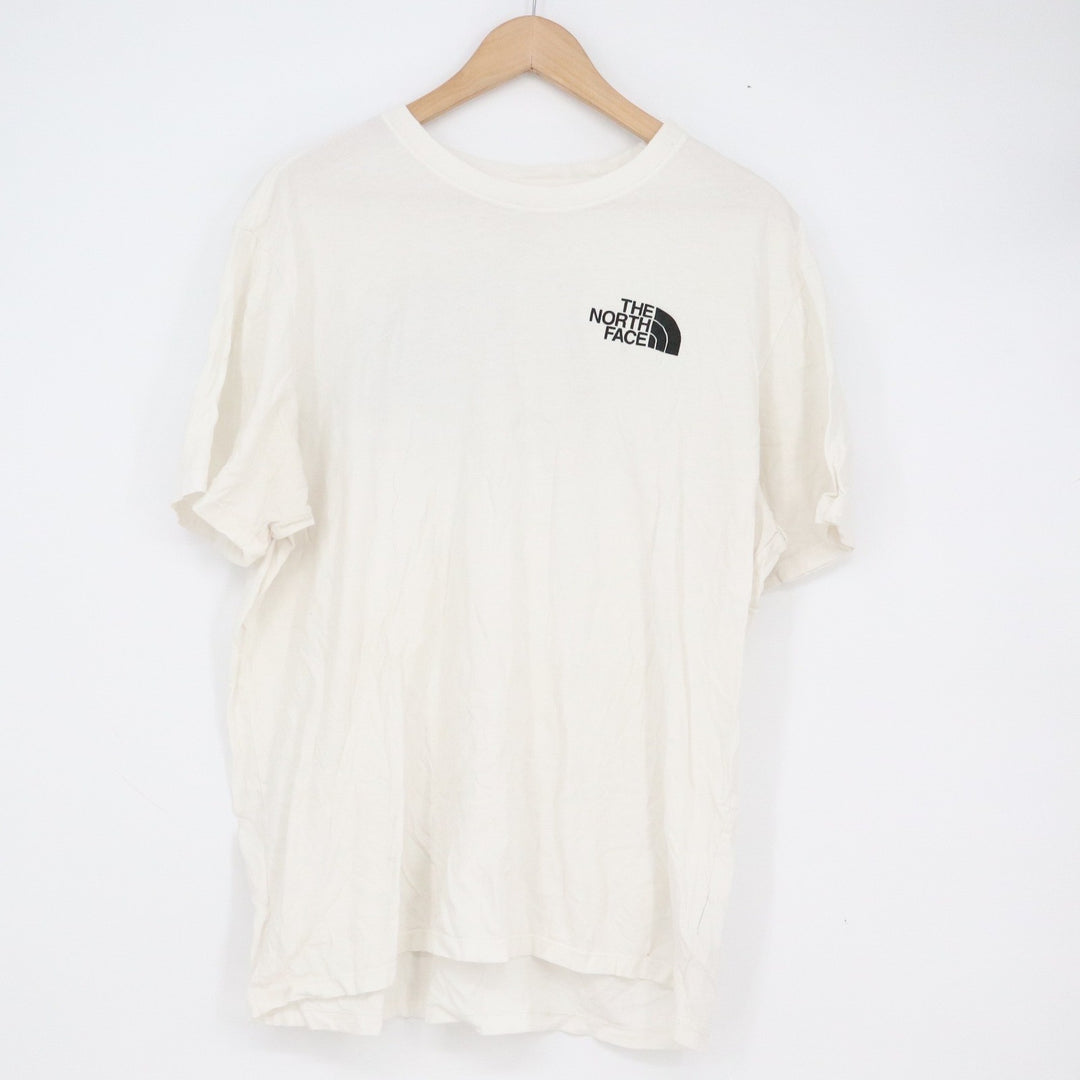 The North Face Mens XL White Graphic T-Shirt Never Stop Exploring Short Sleeve