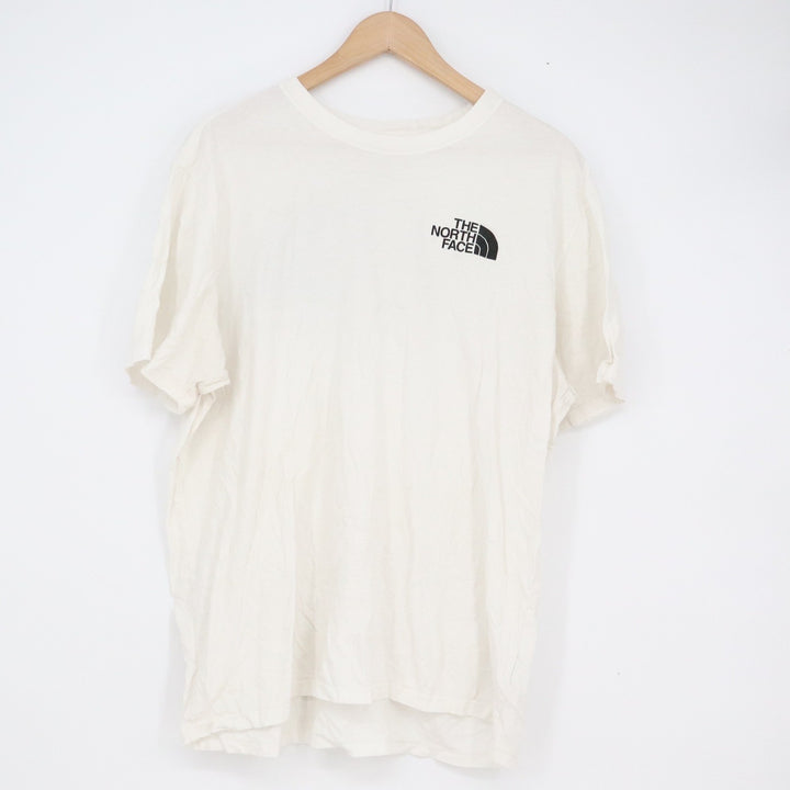 The North Face Mens XL White Graphic T-Shirt Never Stop Exploring Short Sleeve