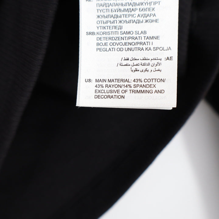 Adidas Originals Women Black Ribbed Long Sleeve Crop Top Size L NEW