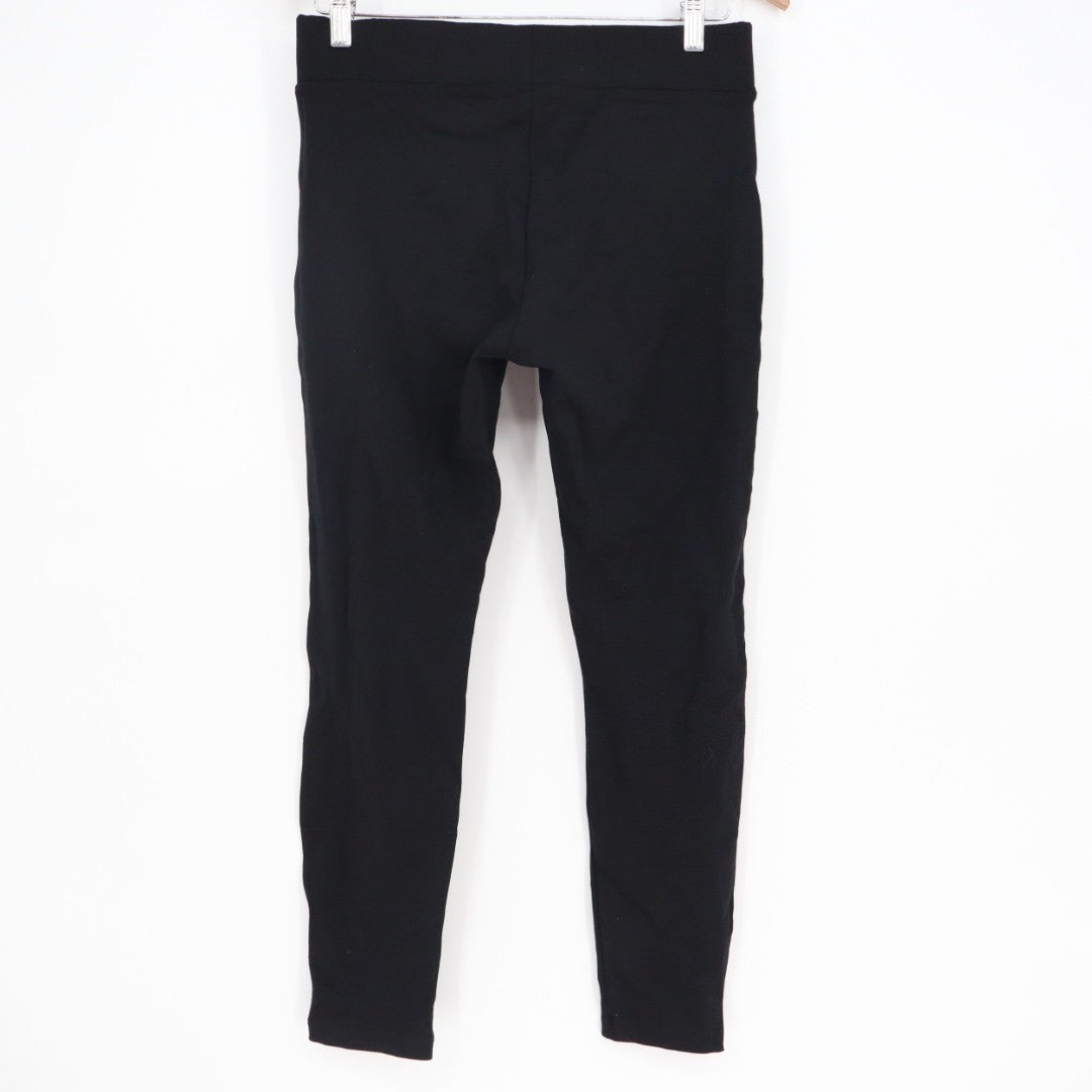 American Giant Ponte Slim Pants Womens 8 Super Black Stretch Casual Skinny Leg