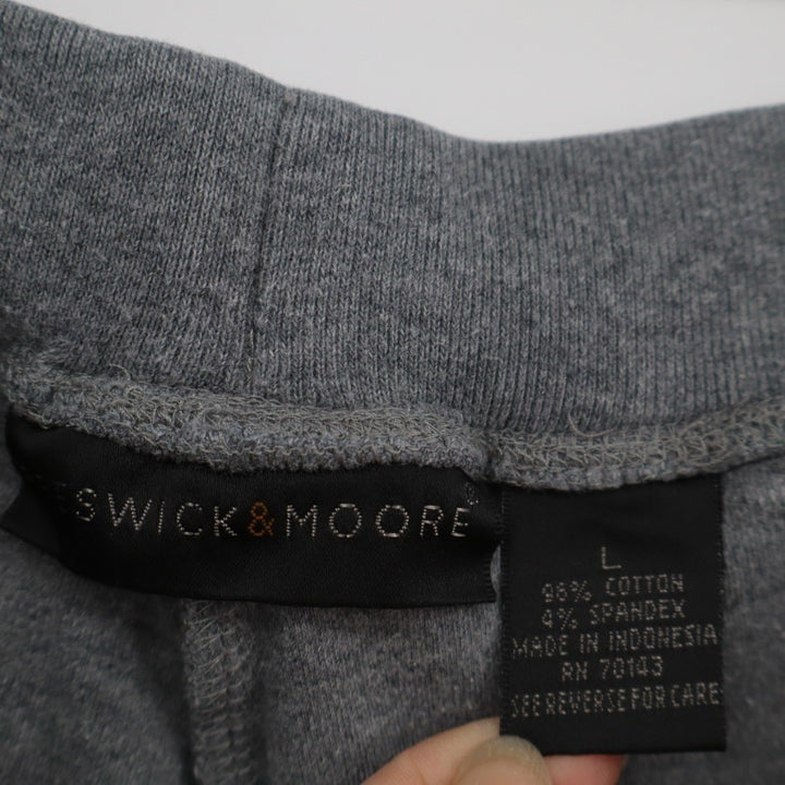 Swick & Moore Shorts Womens Large Gray Knit Cotton Stretch Elastic Waistband