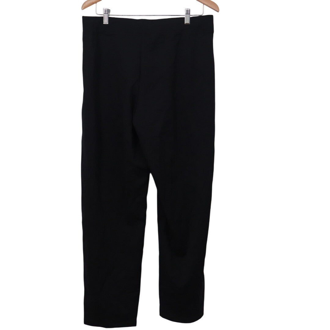 American Giant Ponte Straight Leg Pants Womens Large Black Stretch Relaxed Fit