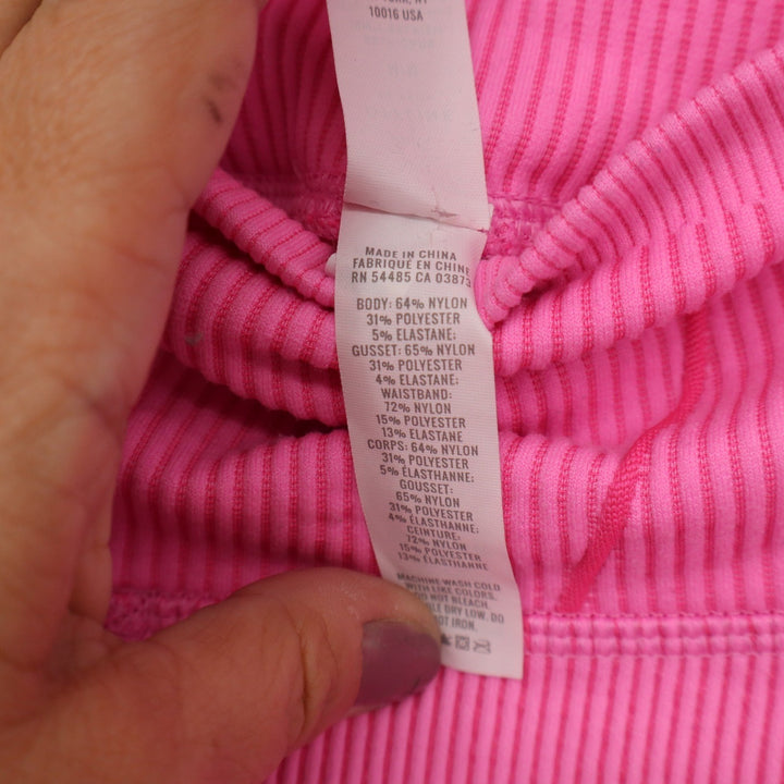 OFFLINE by Aerie Neon Pink Ribbed High Waisted Bike Shorts Medium
