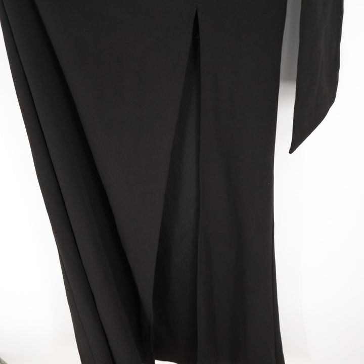 Lulus Stepped Out Stunning Maxi Dress Women L Black Stretch One-Shoulder Mermaid