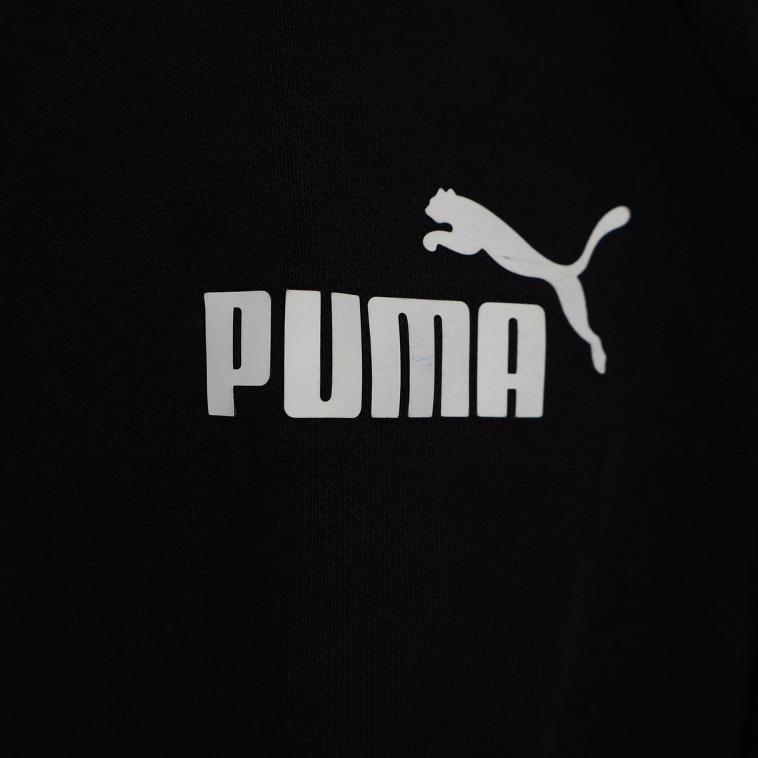 Puma Essentials Men Black Fleece Joggers Sweatpants Size L