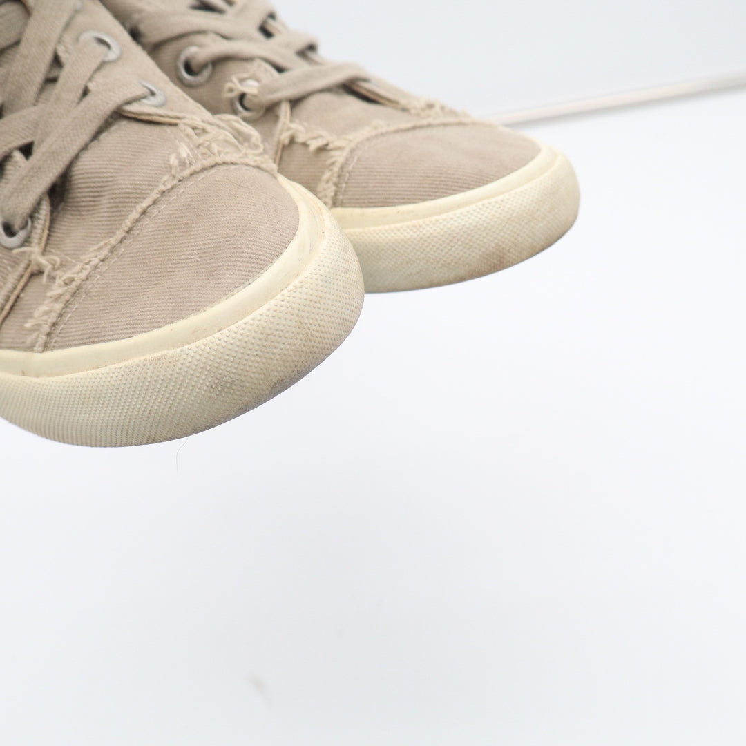 Blowfish Malibu Womens 8 Khaki Canvas Frayed Distressed Low Top Sneakers