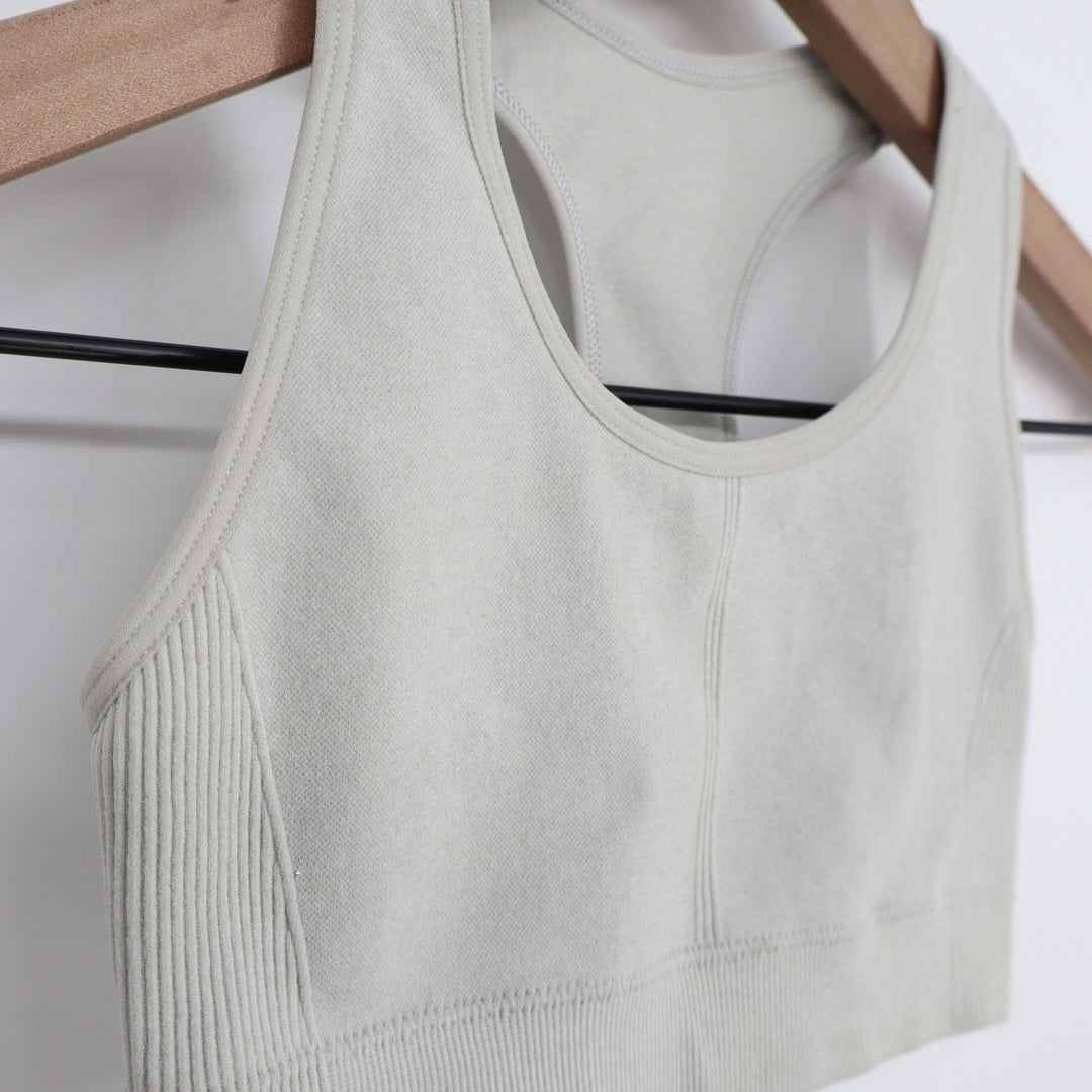 DSG Girls Seamless Core Bra Light Heather Grey Racerback Sports Top XS 6-7