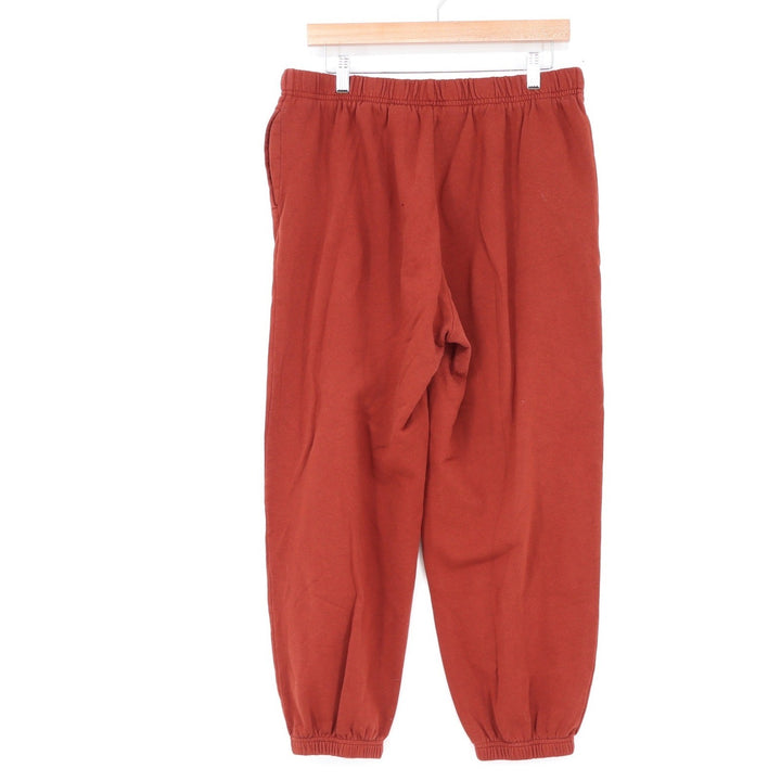 Levis Mens Large Rust Red Jogger Sweatpants Elastic Waist Logo Fleece