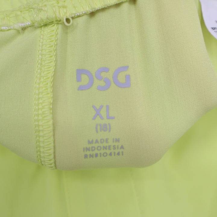 DSG Boys Agility Short XL Light Lime Neon Yellow Moisture Wicking