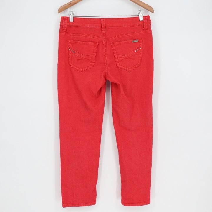 Chicos So Slimming Red Ankle Crop Jeans Pants Size 4