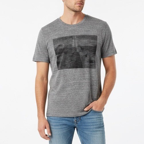 AG Adriano Goldschmied Mens T Shirt Gray Graphic Print Short Sleeve Size M