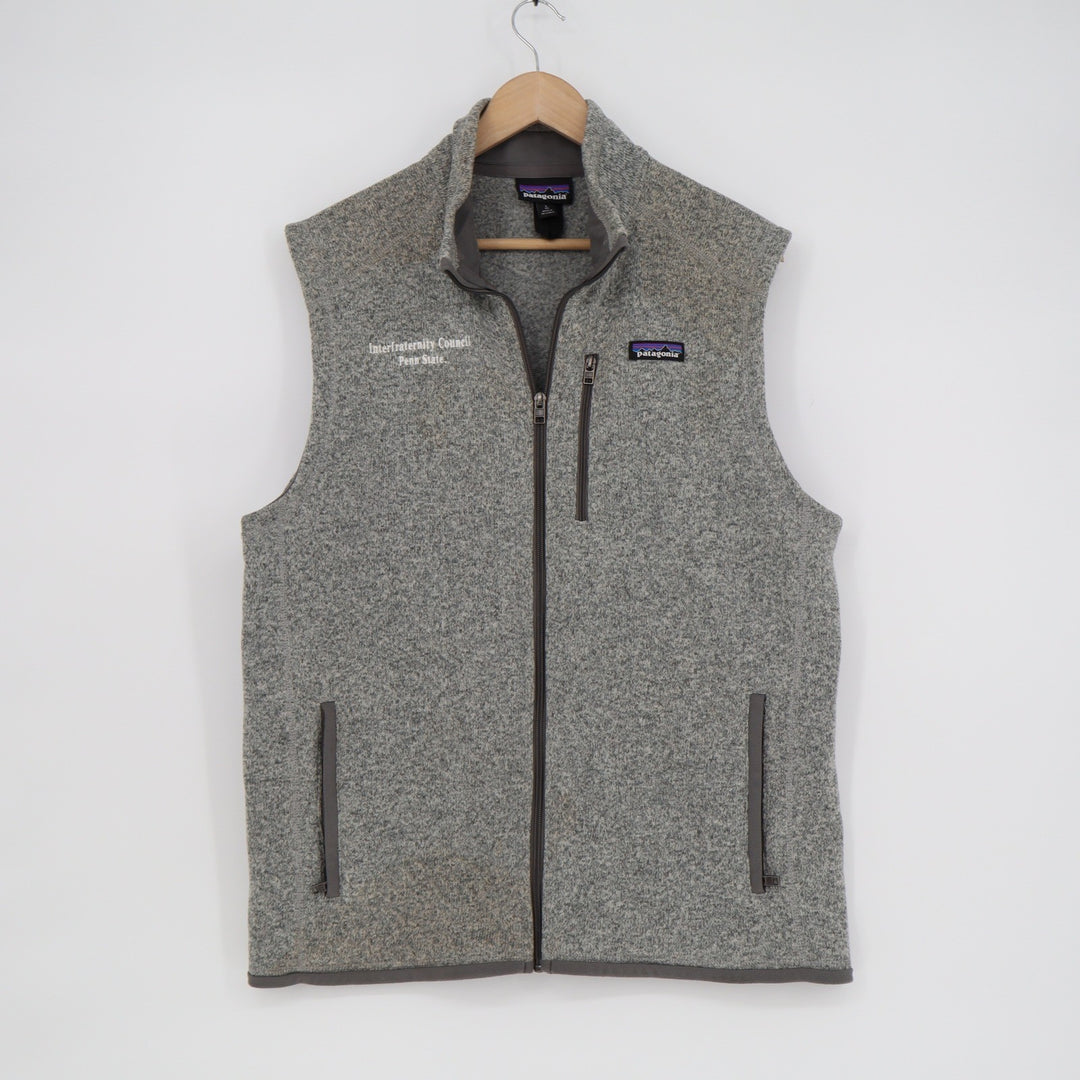 Patagonia Better Sweater Vest Mens Large Gray Penn State IFC Full Zip Fleece