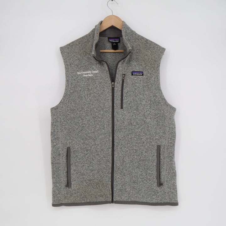 Patagonia Better Sweater Vest Mens Large Gray Penn State IFC Full Zip Fleece