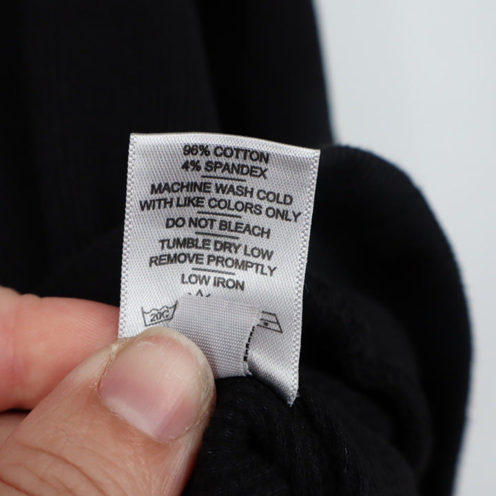 American Giant Women's Thermal Pullover Black Size M Made in USA