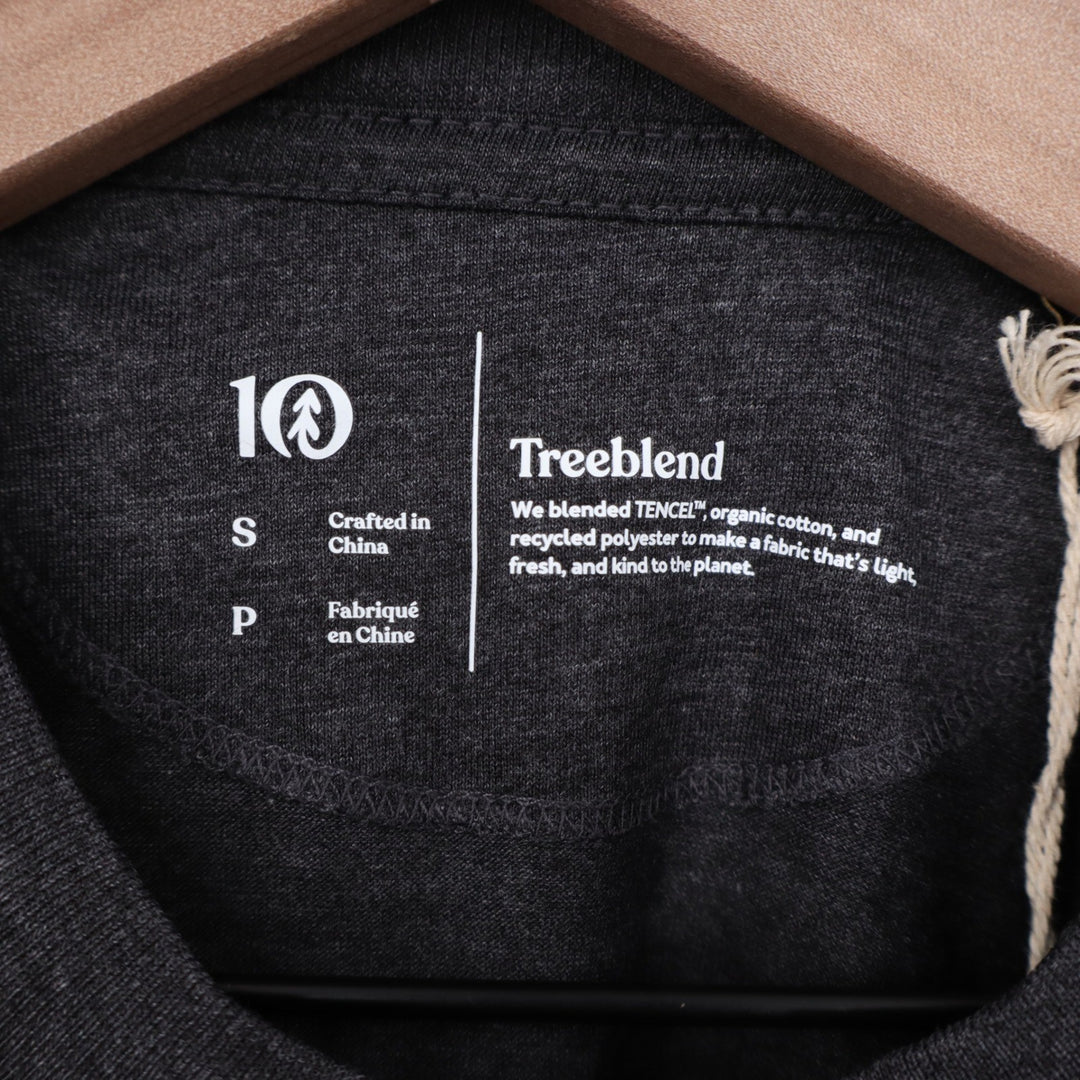 Tentree Mens M Baker T-Shirt Metallic Black Heather Small