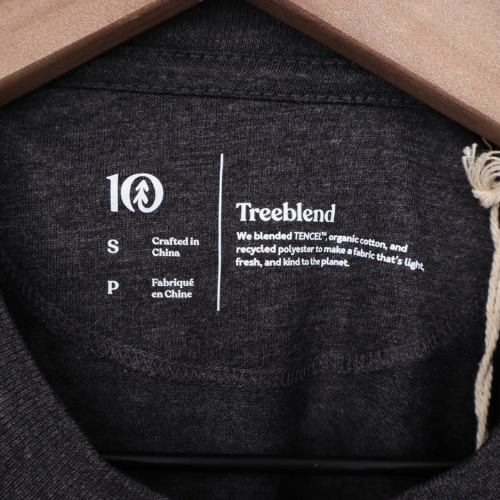 Tentree Mens M Baker T-Shirt Metallic Black Heather Small