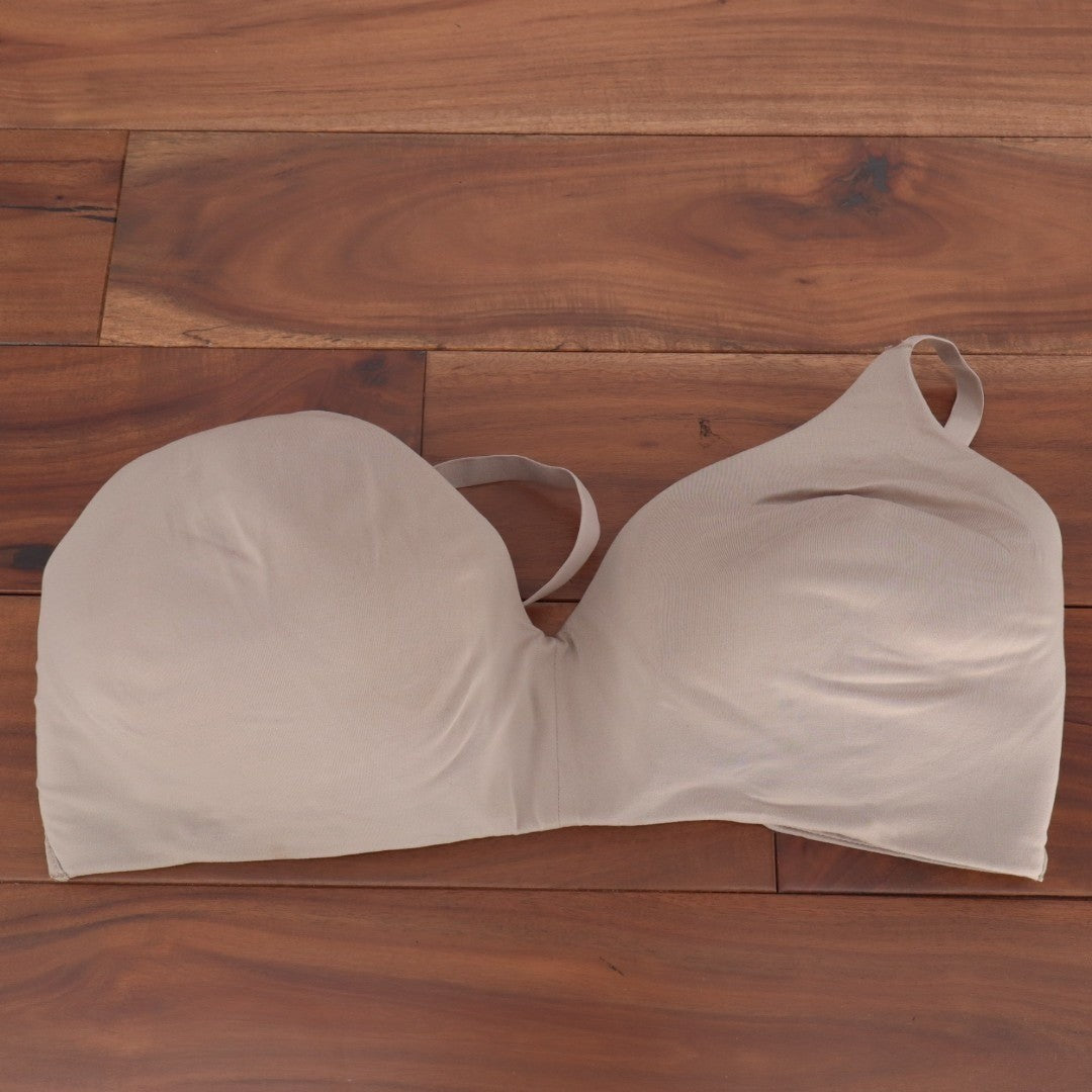 Calvin Klein Lightly Lined T-Shirt Bra Womens XL Brown Wireless Adjustable Strap