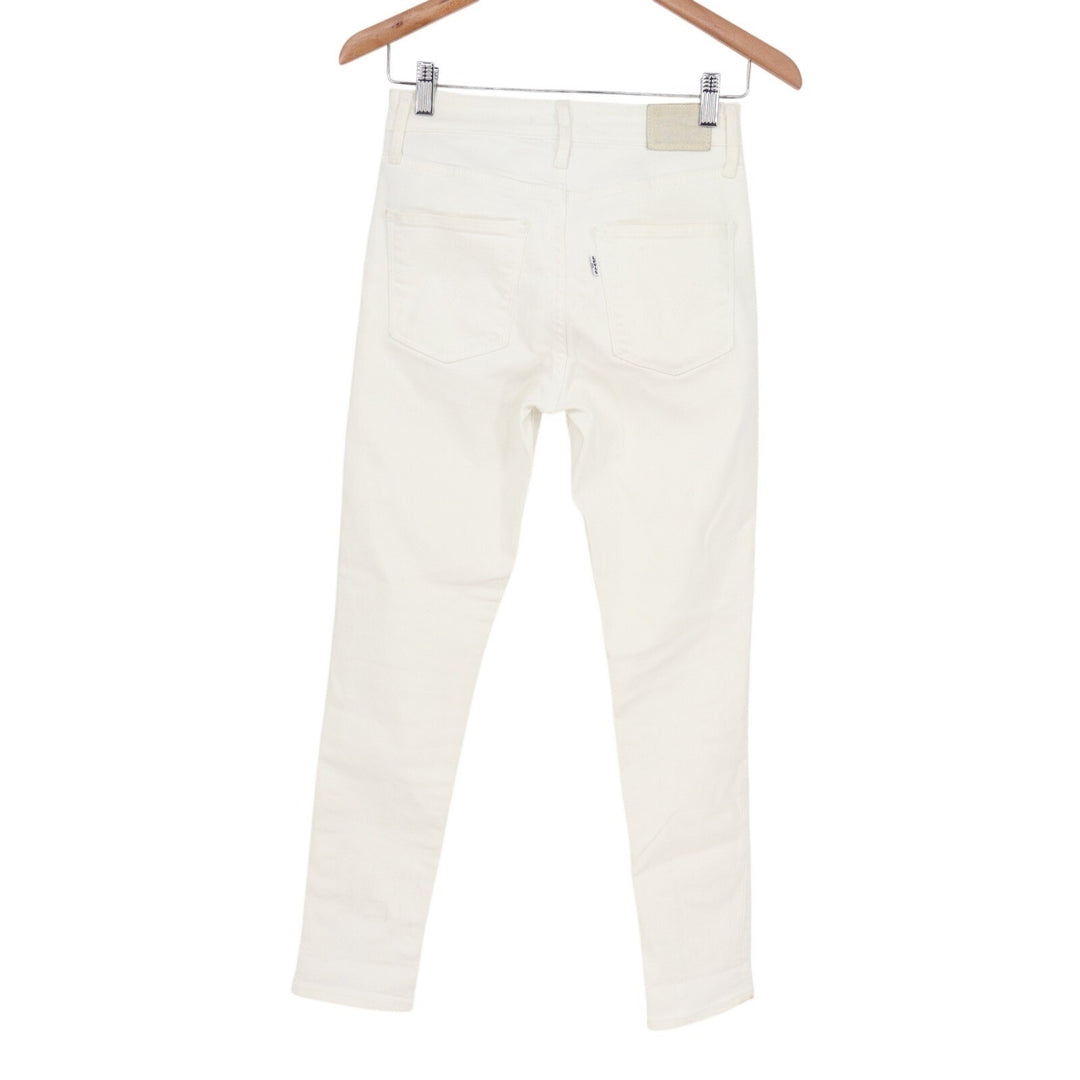 Levi's 721 Skinny Jeans Womens 26 White Denim Cotton Stretch 5-Pockets High Rise