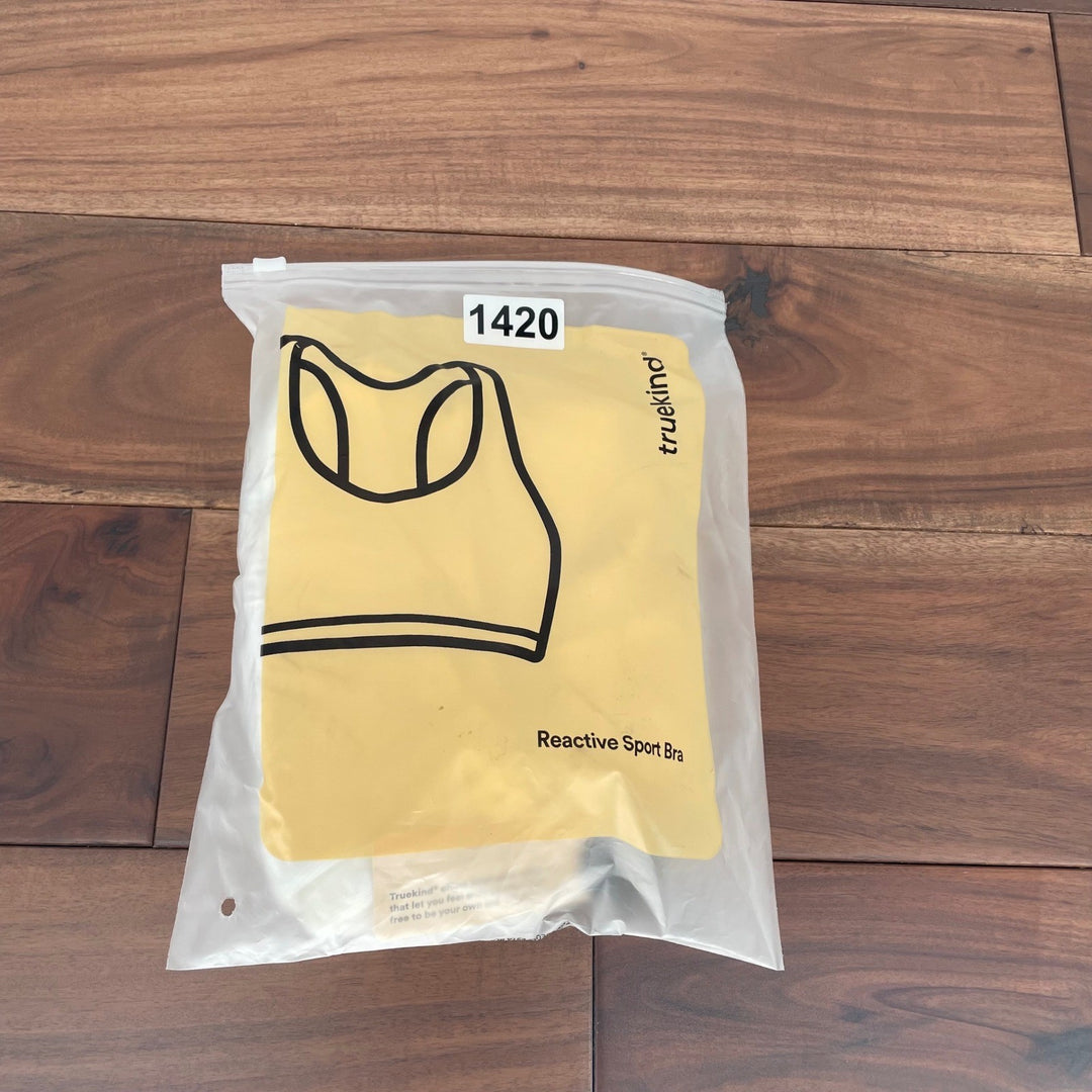 Truekind Reactive Sport Bra White Racerback Medium High Support Activewear