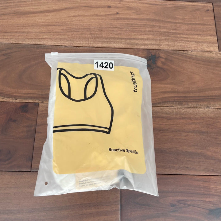 Truekind Reactive Sport Bra White Racerback Medium High Support Activewear