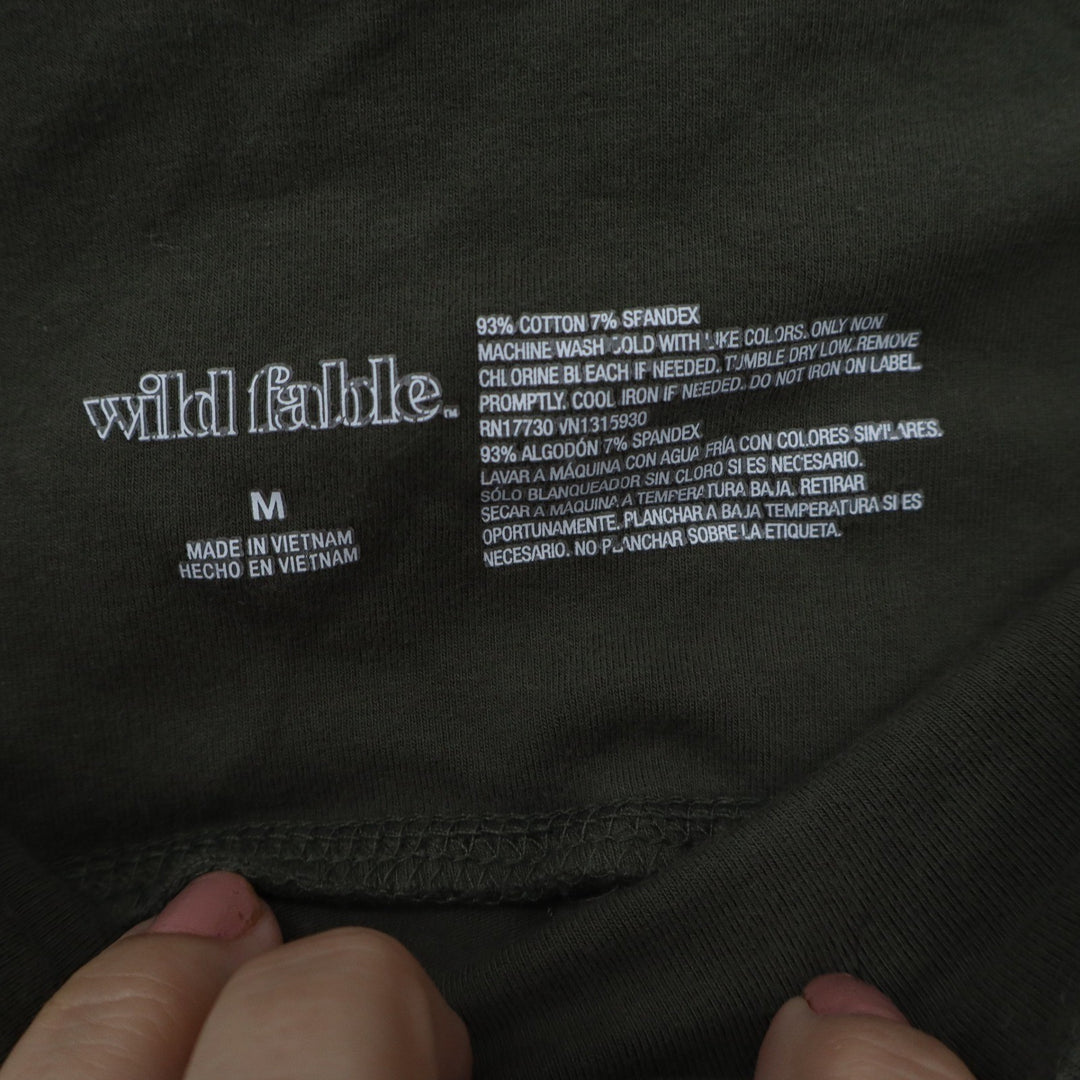 Wild Fable Olive Green High Waisted Flare Leggings Bell Bottom Yoga Pants Medium