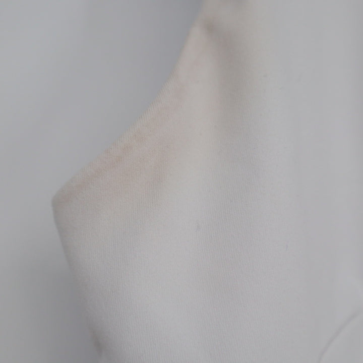 REORIA White Square Neck Sleeveless Tank Bodysuit Size L Snap Bottom Double