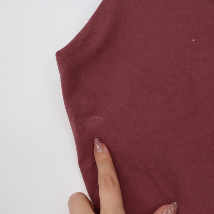 Athleta Burgundy Red V Neck Cropped Tank Top Size XL BCI Certified