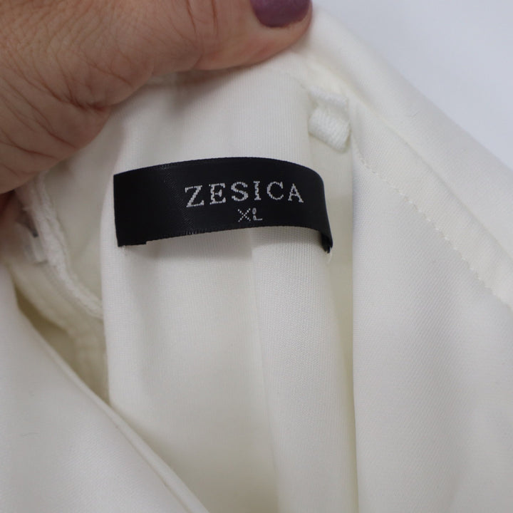 ZESICA White Off The Shoulder Midi Dress XL New With Stains