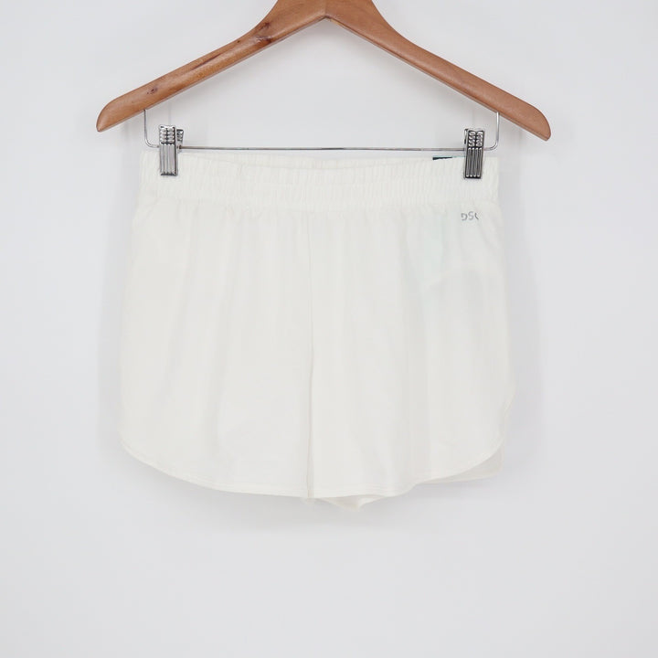 DSG Girls Stride Run Shorts Pure White XL 16 Moisture Wicking