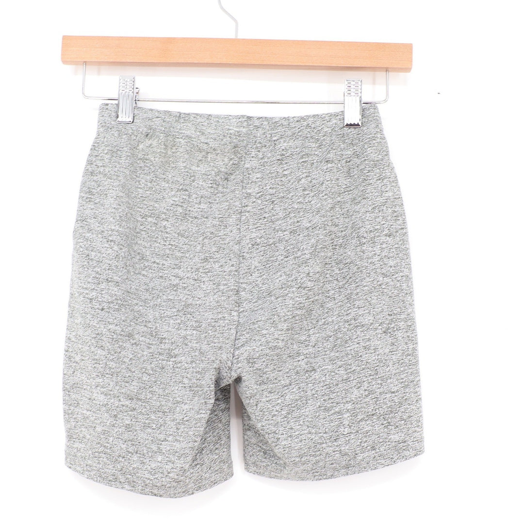 Material Girl Womens Gray Space Dye Biker Shorts High Rise Athletic Size XS