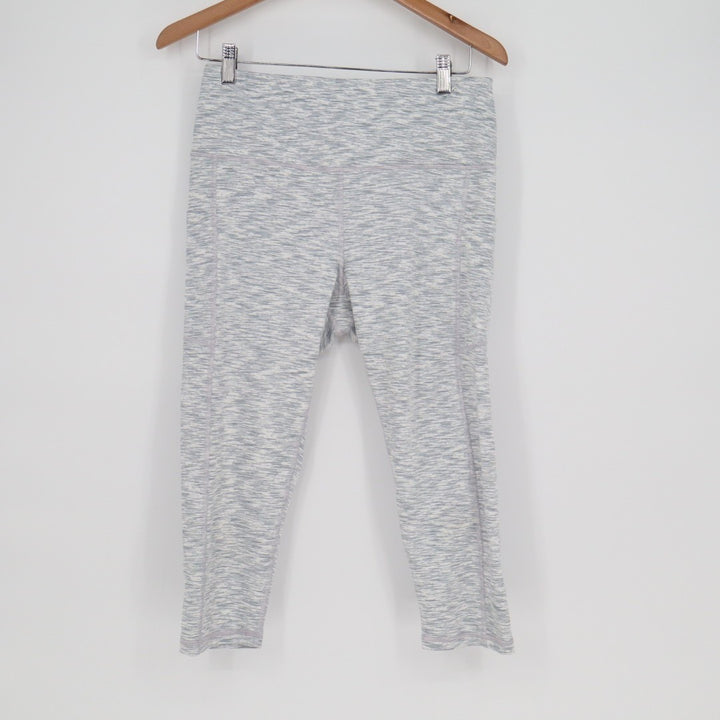 Fengbay Capri Leggings Womens XL Heather Gray Space Dye High Waisted Workout