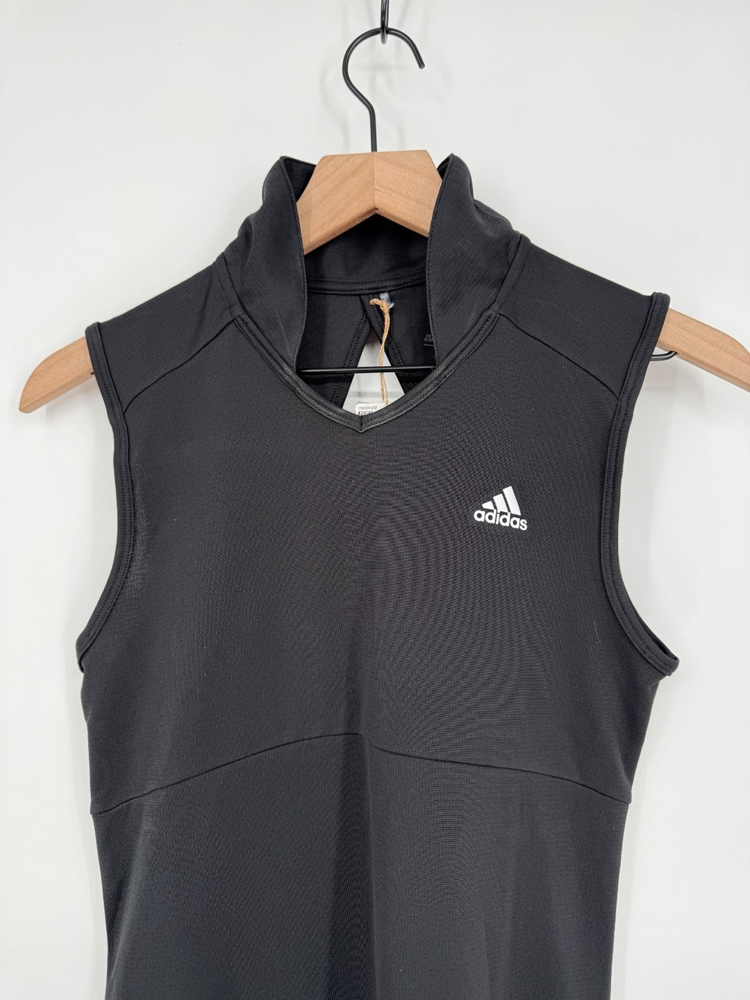 Adidas Golf Dress Girls 13-14 Black Trefoil Logo Mesh Keyhole Back Sleeveless