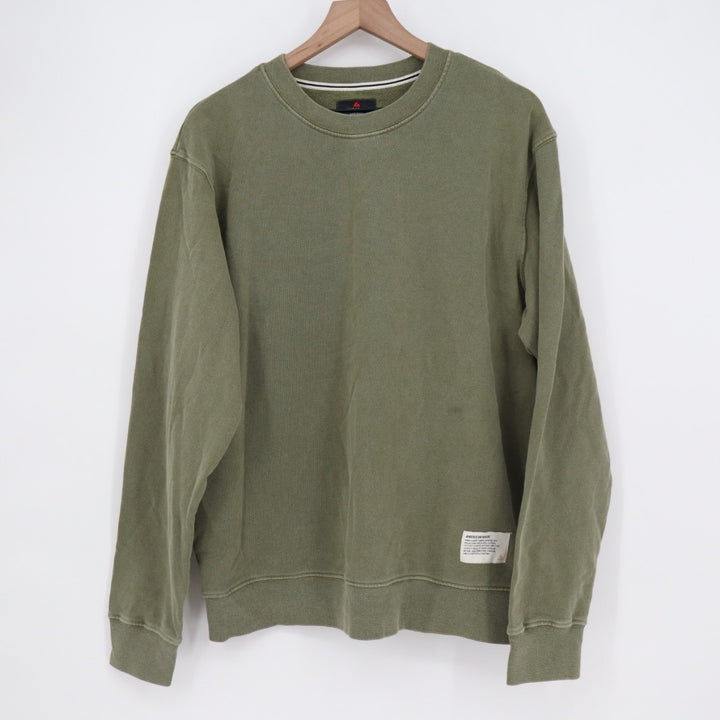 American Giant Sweatshirt Mens Medium Olive Green Cotton Crew Neck Long Sleeve