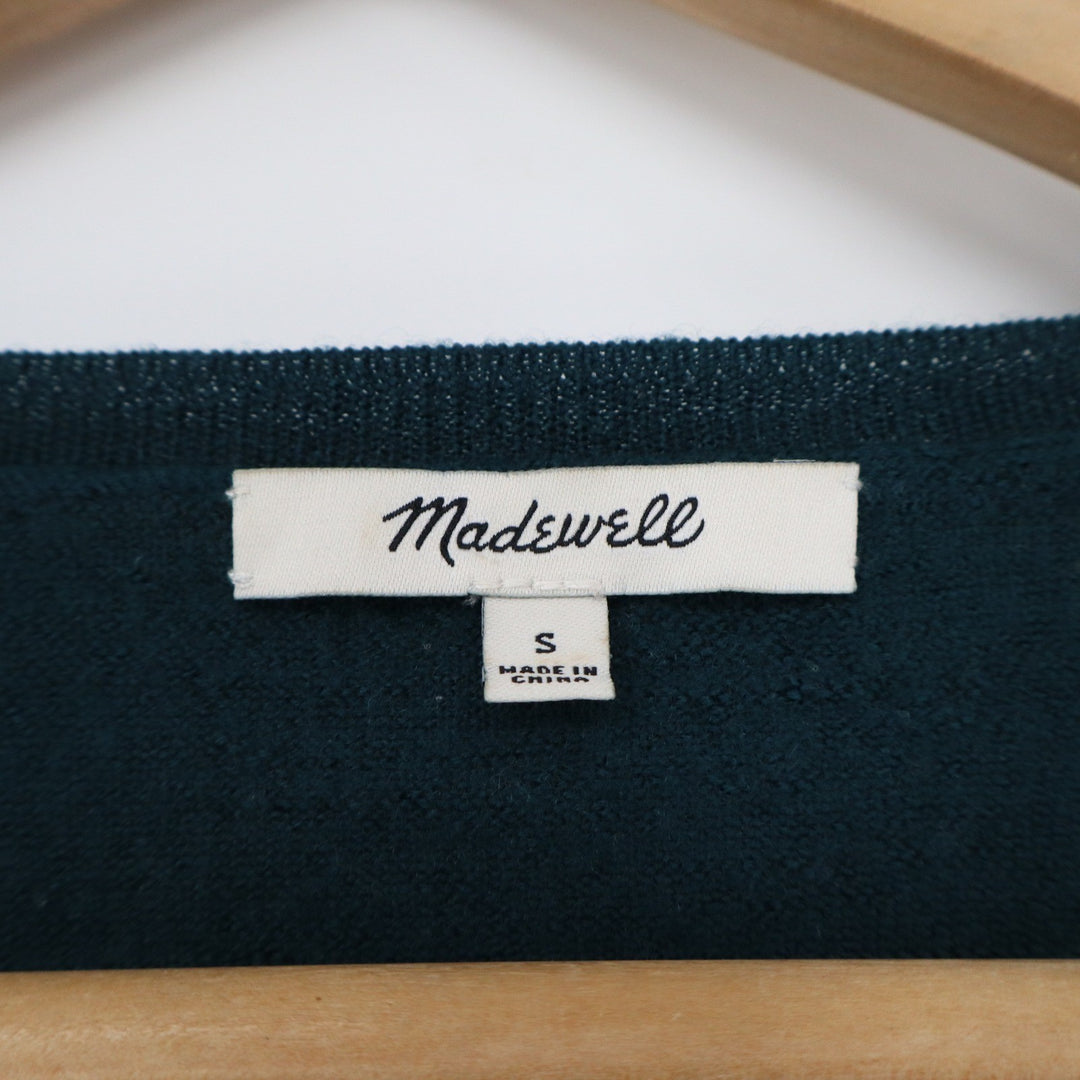 Madewell Womens 100% Merino Wool Scoop Neck Sweater Green Size S