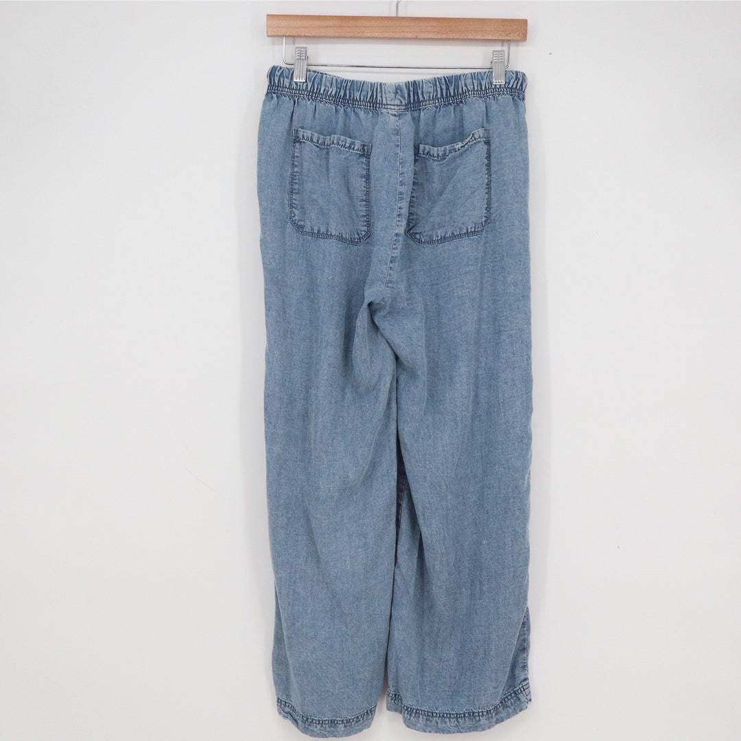 Splendid Women's Wide Leg Lyocell Denim Pants Light Wash Blue Small