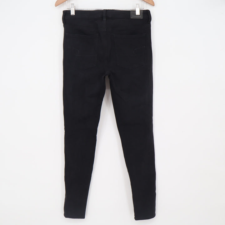 American Eagle Jeggings Womens 4 Super Stretch X4 Black Skinny Denim Excellent