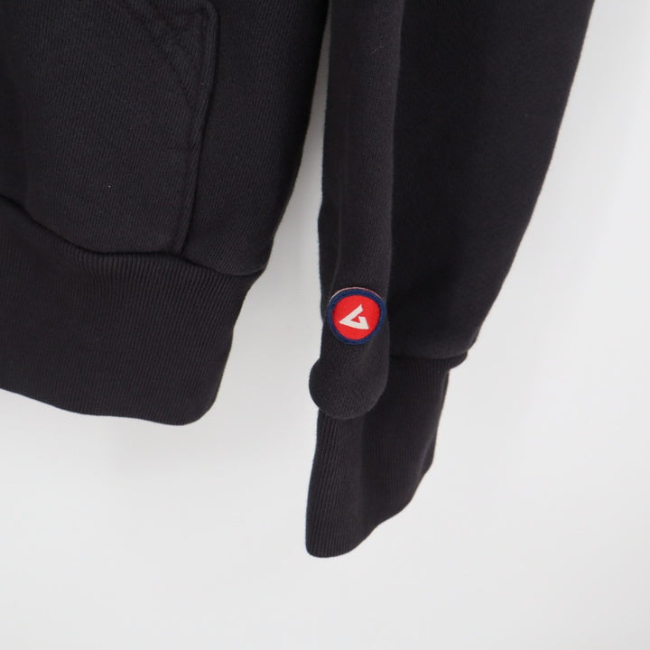 American Giant Hoodie Mens Medium Black Cotton Kangaroo Pocket Ribbed Sleeve