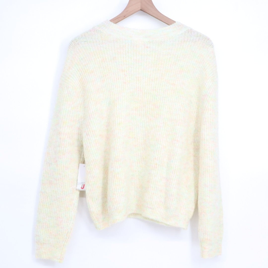 BP. Sweater Womens Small Multicolor Tie Dye Knitted Stretch Ribbed Crew Neck