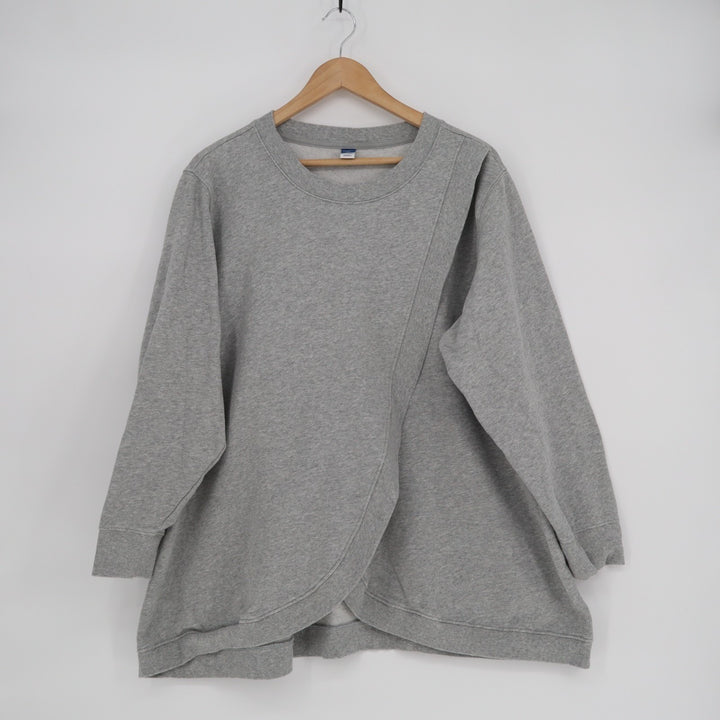 Old Navy Maternity Socomfy Sweatshirt Womens 2XL Heather Gray Cotton Wrap Hem