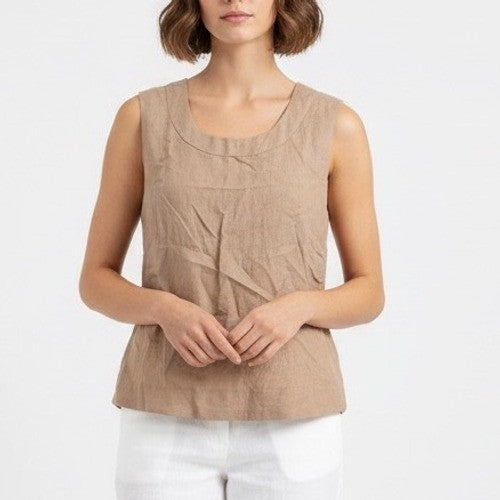 AMERICAN GIANT Linen Tank Top Neutral Tan XS Made in USA