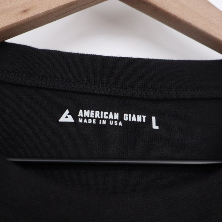American Giant Classic Crew Neck T Shirt Black Size L Cotton Blend Made in USA