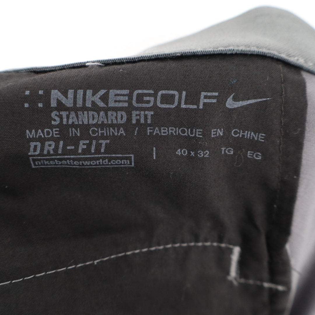 Nike Dri Fit Chino Pants Mens 40 x 32 Charcoal Gray Stretch Golf Performance