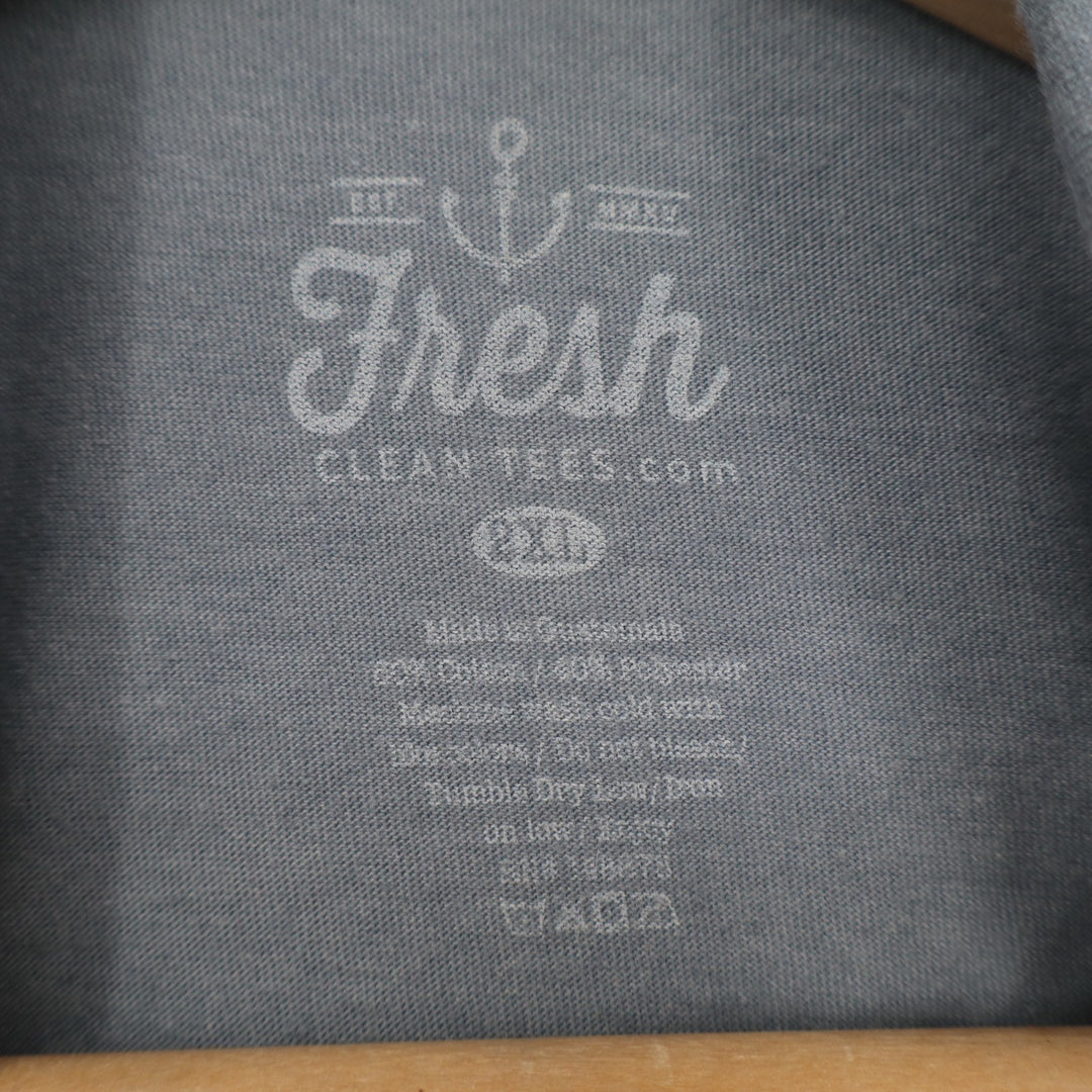 Fresh Clean Tees Polo Shirt Mens 2XL Teal Cotton Spread Collar Golf Short Sleeve