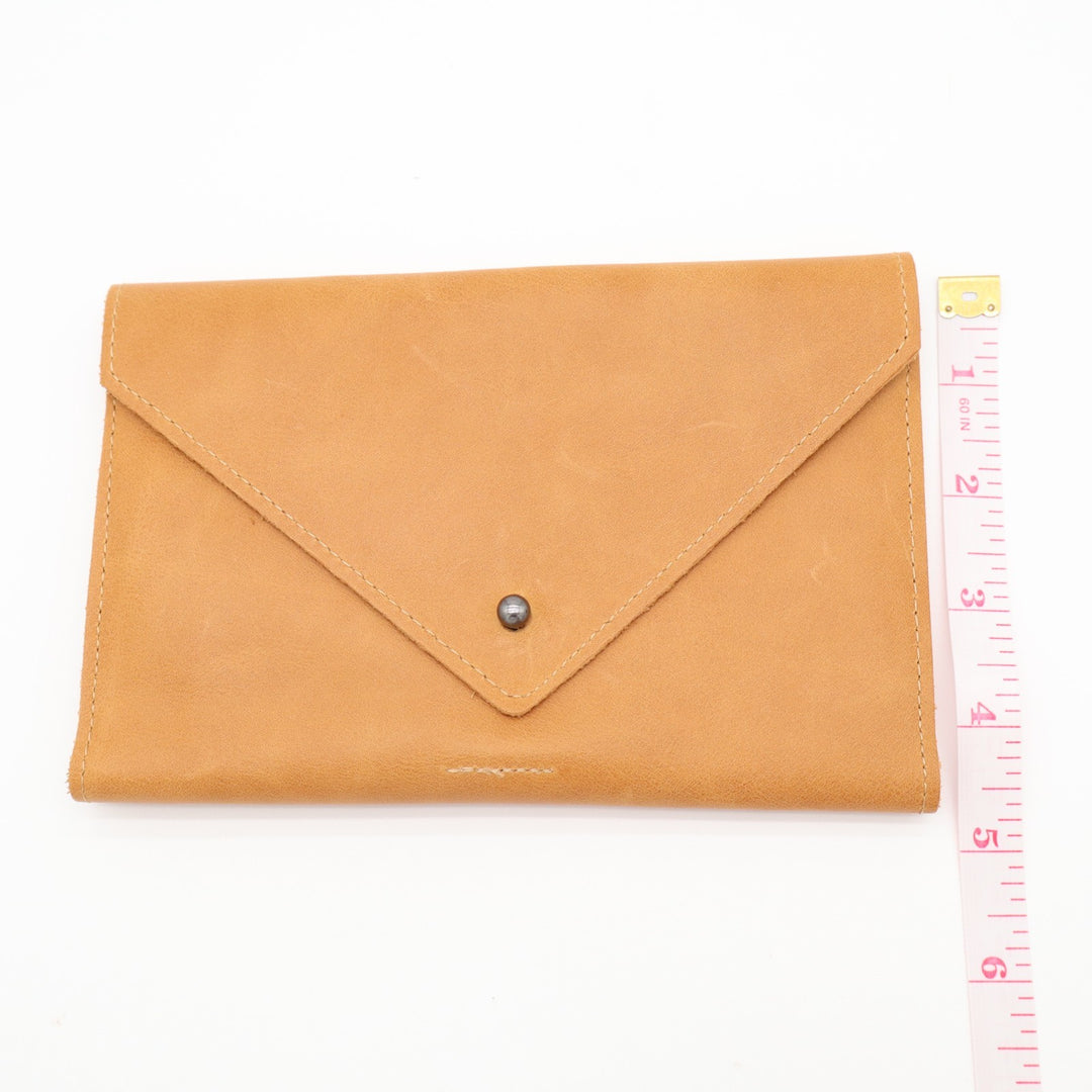 Hearth & Hand with Magnolia Womens Wallet Brown Leather Foldover Flap Pocket
