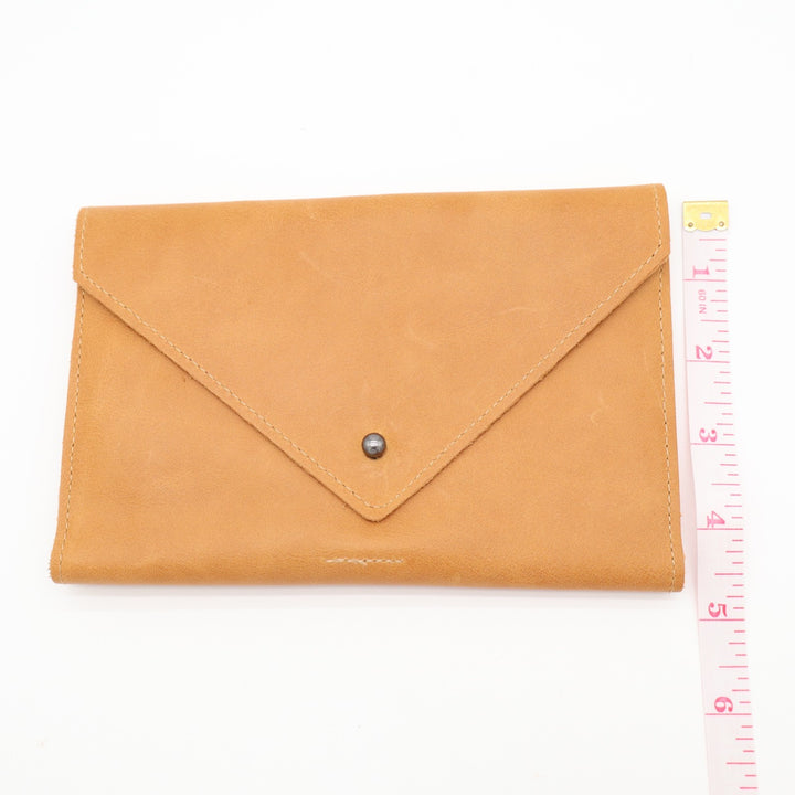 Hearth & Hand with Magnolia Womens Wallet Brown Leather Foldover Flap Pocket